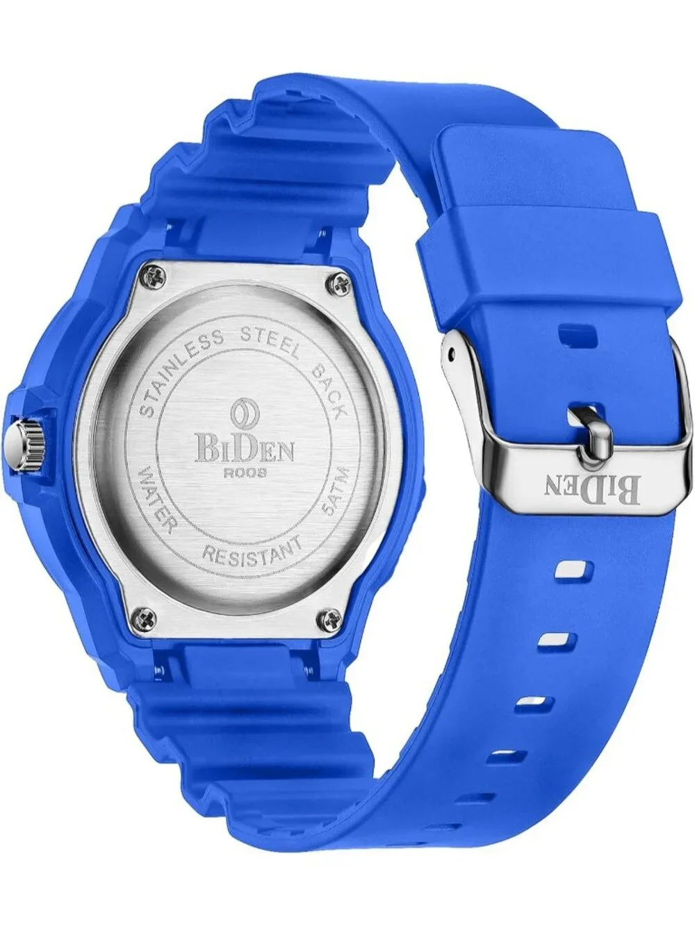 Men's Blue Buckle Crosshair Analog Quartz Waterproof Luminous Wrist Round Watch